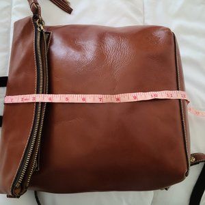 Patricia Nash brown leather convertible backpack crossbody